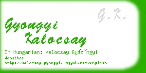 gyongyi kalocsay business card